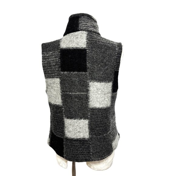 Habitat Clothes to live in Grey Plaid Wool Blend Vest Large EUC - Picture 4 of 13